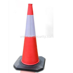 Road safety red pvc traffic cone with reflective tape